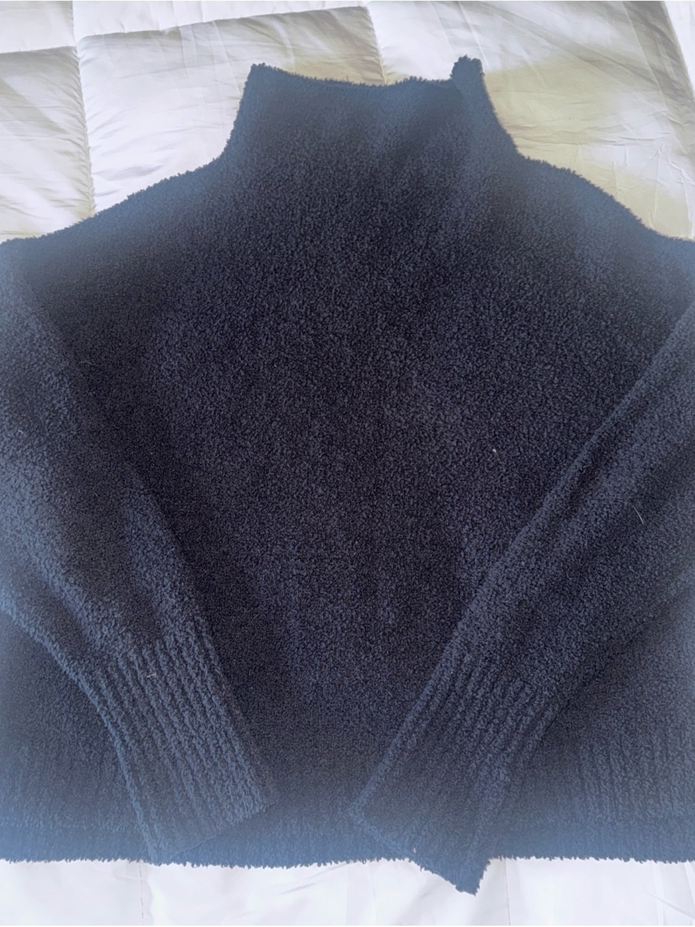 UGG Men's Black Fuzzy Turtleneck Sweater